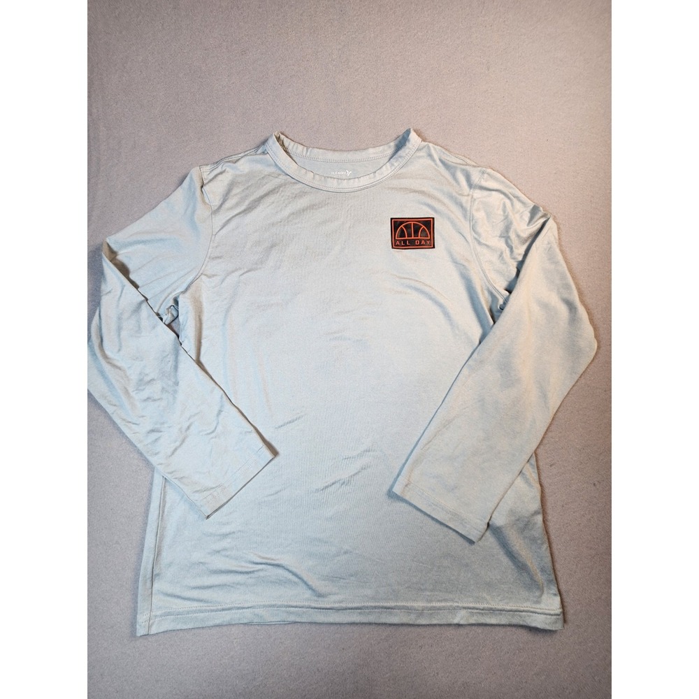 Old Navy Active Boys Long Sleeve Basketball Shirt Gray L 10-12